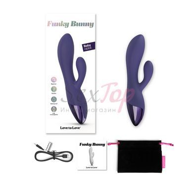Вібратор-кролик Love To Love FUNKY BUNNY - MIDNIGHT INDIGO - фото товару 5