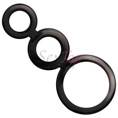Эрекционное кольцо тройное Addicted Toys Rings Set For Penis Smoked &mdash;  фото товара 2