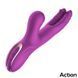 Двойной реалистичный вибратор с отростком для клитора фиолетовый Action Nico Vibe Clit Hitting Ball Alternating Dildos &mdash; фото 5 из 9