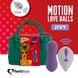 Вагінальні кульки з масажем і вібрацією FeelzToys Motion Love Balls Jivy з пультом ДК, 7 режимів SO3852 фото 1