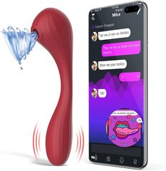 Вакуумный вагинально-клиторальный стимулятор Magic Motion Bobi Red, управление со смартфона SO5745 фото