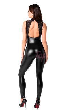 Комбинезон Noir Handmade F342 Powerwetlook and lace overall - S &mdash;  фото товара 4