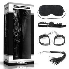 Набор для сексуальных бдсм игр Deluxe Bondage Kit (маска, кляп, наручники, плеть) IXI40363 фото