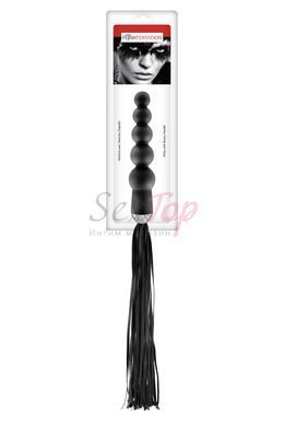 Флогер з ручкою - анальним намистом Fetish Tentation Whip with Rosary Handle - фото товару 2