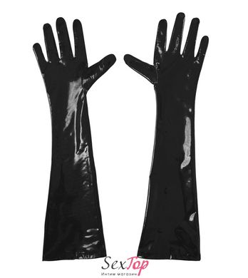 Глянцевые виниловые перчатки Art of Sex - Lora, размер S, цвет Черный SO6603 фото