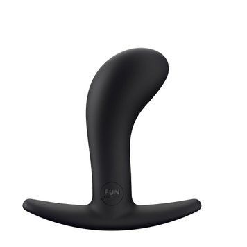 Анальная пробка Fun Factory BOOTIE S, черная, диаметр 2,8 см, тонкий ограничитель,  - 1