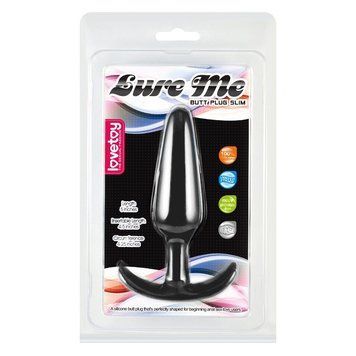 Анальна пробка з ручкою чорна Lovetoy Lure Me Classic розмір Large - фото товару 1