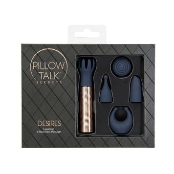 Вибромассажер Pillow Talk Secrets Desires 6-Piece Mini Massager Set - Navy &mdash;  фото товара 1
