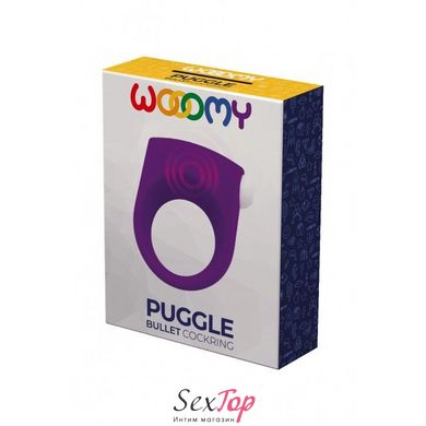 Эрекционное виброкольцо Wooomy Puggle, 1 виброрежим, диаметр 3–4,4 см SO7437 фото