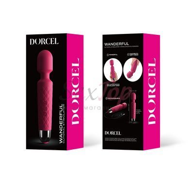 Минивибромассажер Dorcel Wand Wanderful Magenta мощный, водонепроницаемый, 18 режимов работы &mdash;  фото товара 3