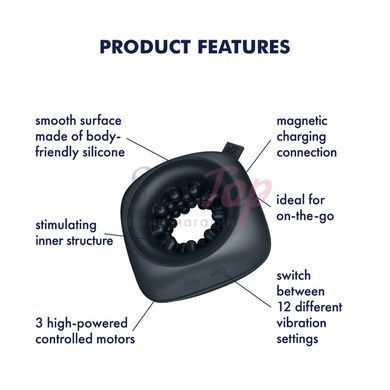Мастурбатор Satisfyer Ring Stroker, 12 режимів вібрації, універсальний, компактний - фото товару 5