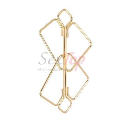 Затискачі для сосків з важкою підвіскою LOCKINK Nipple Clamps with Heavy Pendant - Golden - фото товару 9