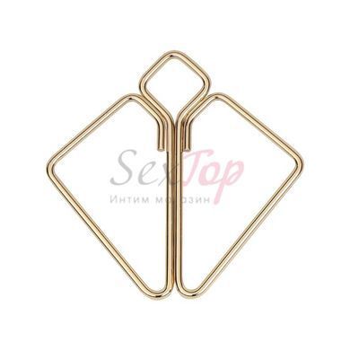 Затискачі для сосків з важкою підвіскою LOCKINK Nipple Clamps with Heavy Pendant - Golden - фото товару 2