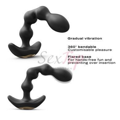 Анальный вибратор-бусы Dorcel FLEXI BALLS, гибкий ствол, пульт ДУ &mdash;  фото товара 2