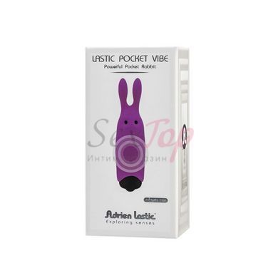 Віброкуля Adrien Lastic Pocket Vibe Rabbit Purple зі стимулювальними вушками - фото товару 5