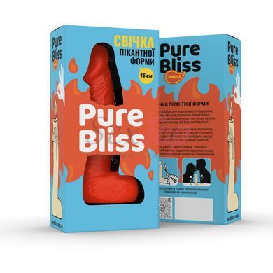 Свеча в виде члена Pure Bliss MINI Orange 15 см &mdash;  фото товара 6
