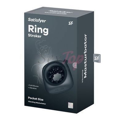 Мастурбатор Satisfyer Ring Stroker, 12 режимів вібрації, універсальний, компактний - фото товару 6