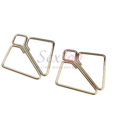 Затискачі для сосків з важкою підвіскою LOCKINK Nipple Clamps with Heavy Pendant - Golden - фото товару 5