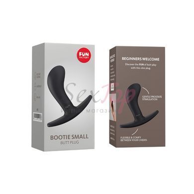 Анальна пробка Fun Factory BOOTIE S, чорна, діаметр 2,8 см, тонкий обмежувач - фото товару 5