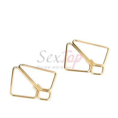 Затискачі для сосків з важкою підвіскою LOCKINK Nipple Clamps with Heavy Pendant - Golden - фото товару 7