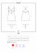 Сатиновый комплект для сна с кружевом Obsessive 828-CHE-1 chemise & thong S/M, черный, сорочка, стри SO7171 фото 7