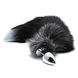 Металева анальна пробка Лисячий хвіст Alive Black And White Fox Tail L, діаметр 3,9 см SO6323 фото 1