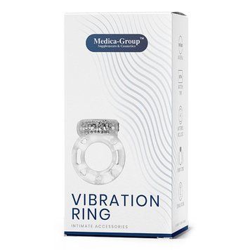 Ерекційне кільце з вібрацією Medica-Group Vibration Ring прозоре - фото товару 1