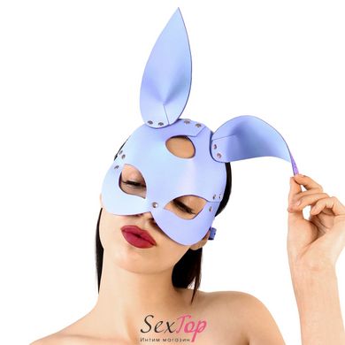 Шкіряна маска Зайчика Art of Sex - Bunny mask, колір Лавандовий SO9648 фото