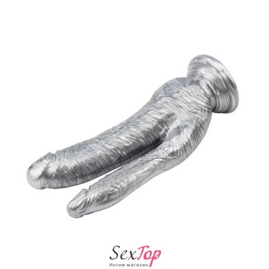 Сріблястий подвійний дилдо для мастурбації Ivana Havesex IXI59884 фото