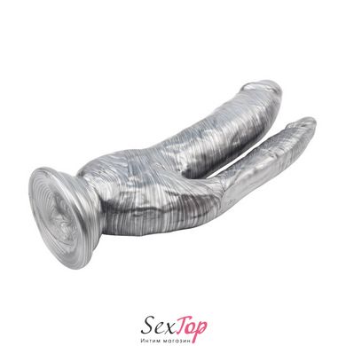 Сріблястий подвійний дилдо для мастурбації Ivana Havesex IXI59884 фото
