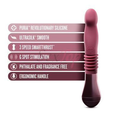 Пульсатор Temptasia by Blush - Trixie Thrusting Dildo - Wine Red &mdash;  фото товара 2