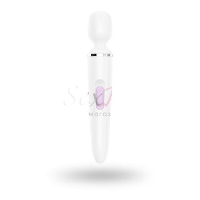 Вибромассажер Satisfyer Wand-er Woman (White/Chrome), водонепроницаемый, мощный, размер XXL &mdash;  фото товара 5