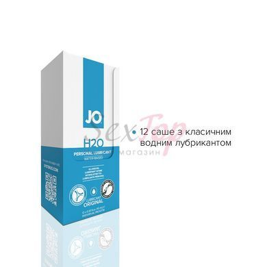 Набор лубрикантов Foil Display Box &ndash; JO H2O Lubricant &ndash; Original &ndash; 12 x 10ml &mdash;  фото товара 2