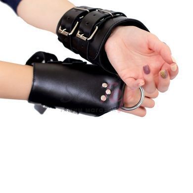 Манжети для підвісу за руки Art of Sex &ndash; Kinky Hand Cuffs For Suspension, чорні, натуральна шкіра - фото товару 6