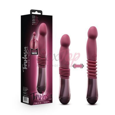 Пульсатор Temptasia by Blush - Trixie Thrusting Dildo - Wine Red &mdash;  фото товара 7