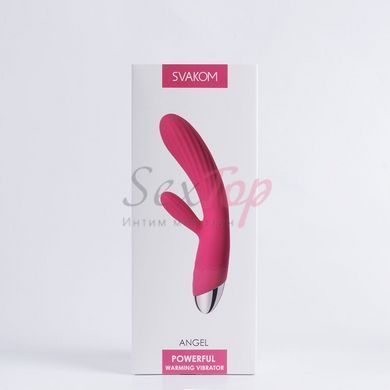 Интеллектуальный вибратор-кролик с подогревом Svakom Angel Plum Red &mdash;  фото товара 7