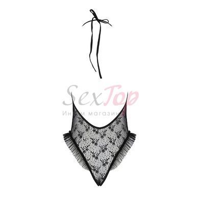 Боді монокіні з глибоким декольте Passion OTAVIA BODY S/M, black - фото товару 4