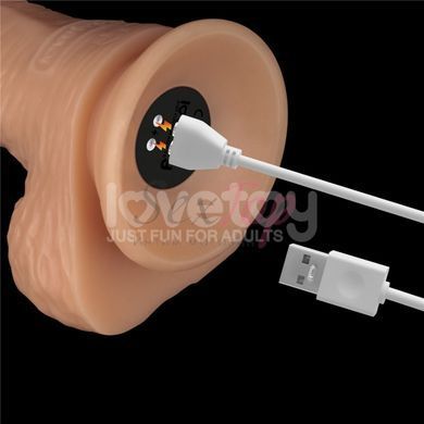 Ременной вибрострапон реалистичный на присоске телесного цвета Lovetoy Vibrating Enhanced Strap on Set трусы XS/S/M &mdash;  фото товара 6