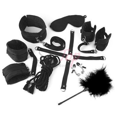 Набор БДСМ Art of Sex - Soft Touch BDSM Set, 9 предметов, Черный &mdash;  фото товара 4