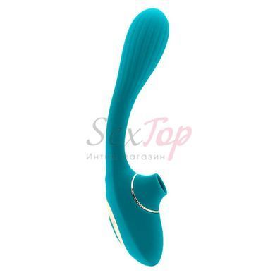 Вибратор S Pleasures Dual Suction - Turquoise &mdash;  фото товара 2