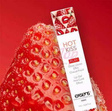 Стимулирующий блеск для губ EXSENS Strawberry Hot Kiss 7 мл, согревает и охлаждает &mdash;  фото товара 4