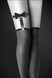 Гартер на ногу Bijoux Pour Toi - WITH BOW Black, сексуальна підв'язка з бантиком, екошкіра SO2220 фото 1