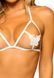 Еротичний комплект з відкритою чашкою Leg Avenue Open cup bra and pearl panty One Size White &mdash; фото 3 з 9