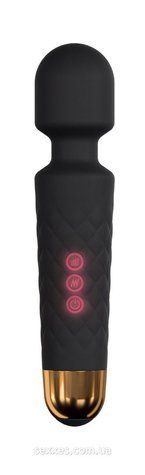 Мини-вибромассажер Dorcel Wand Wanderful Black мощный, водонепроницаемый, 18 режимов работы &mdash;  фото товара 1