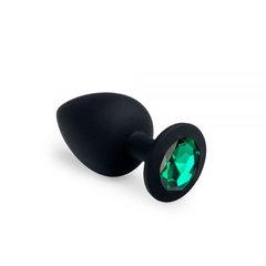 Анальна пробка, Black Silicone Emerald, L 281249 фото