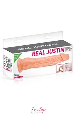 Фаллоимитатор Real Body - Real Justin Flesh, TPE, диаметр 4,2см SO2218 фото