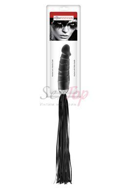 Флоггер с ручкой-дилдо Fetish Tentation Whip with Dildo Handle &mdash;  фото товара 2