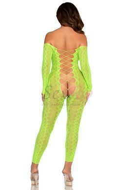 Бодистокинг Leg Avenue Crotchless Footless Lingerie Bodystocking One Size Neon Green &mdash;  фото товара 2