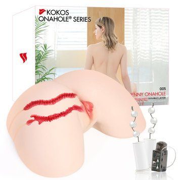 Мастурбатор полуторс Kokos 005 Jenny ONAHOLE Real Hips 2WayPlus с вибрацией и массажем,  - 1