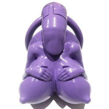 Пояс вірності для чоловіків Big Boobs New Chastity Device фіолетовий - фото товару 1